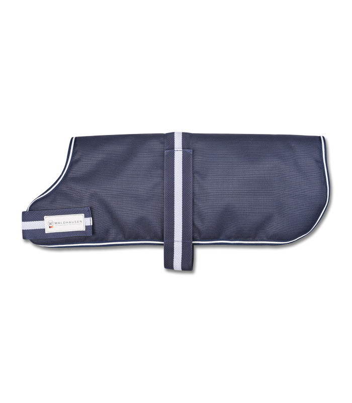 Waldhausen Manteau pour Chien Doublé 17" Navy & Blanc