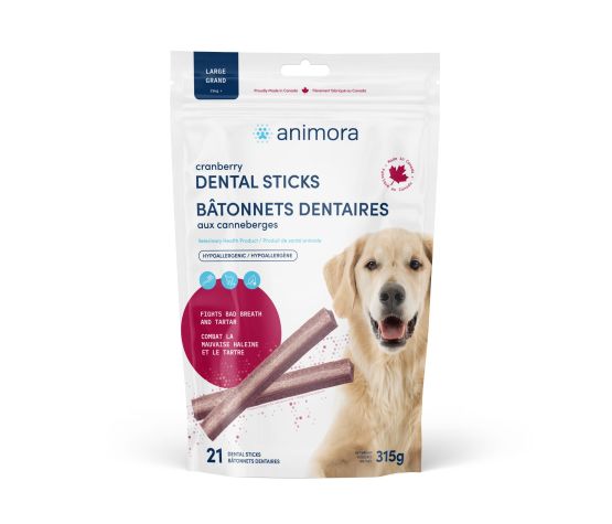 Animora Cranberry Dental Sticks for Dogs Large (21 units)