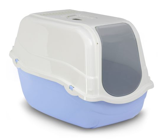 Bergamo Bac à litière Romeo avec dome Bleu Azur