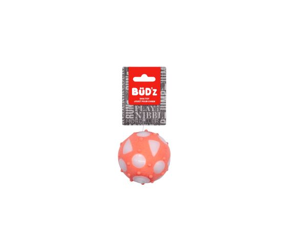 Bud'z Grande Balle Caoutchouc Pleine Corail