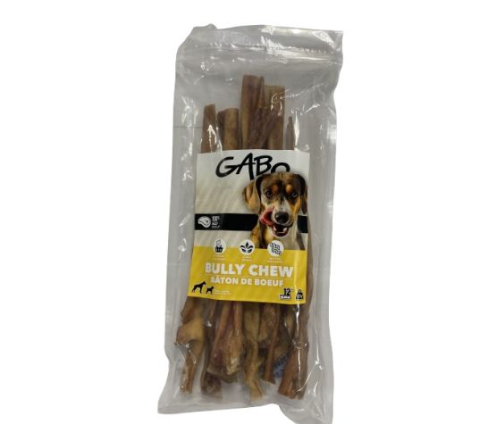 Gabo, Gâteries Pour Chien - Bâtons De Boeuf à Mâcher 6", Sac De 227gr