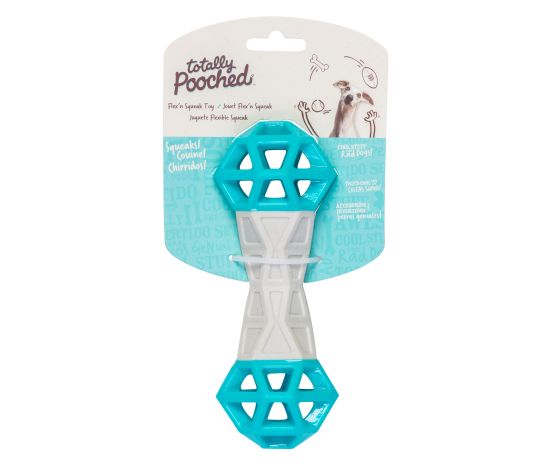 Messy mutts Flex' n squeak Gris & Bleu