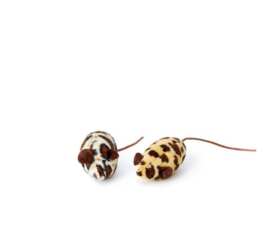 Bud'z Cat Jar Toy - White and Beige Mouse