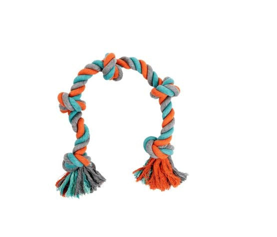 Budz 5 knot rope orange & blue