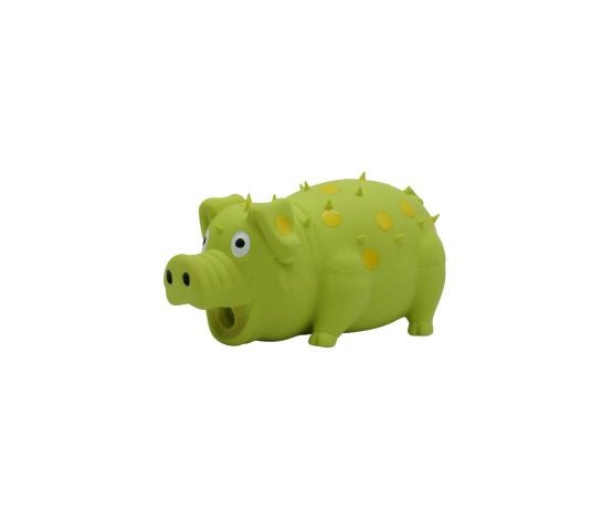 Bud'z green pig with yellow polka dots