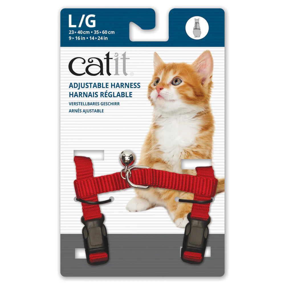 Catit Harnais Ajustable grand rouge