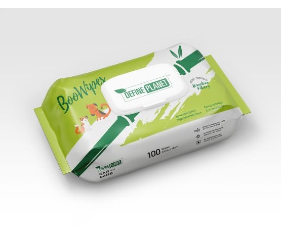 Define planet boowipes bamboo fiber wipes- ear care
