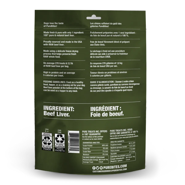 PureBites Foie de Boeuf 120gr