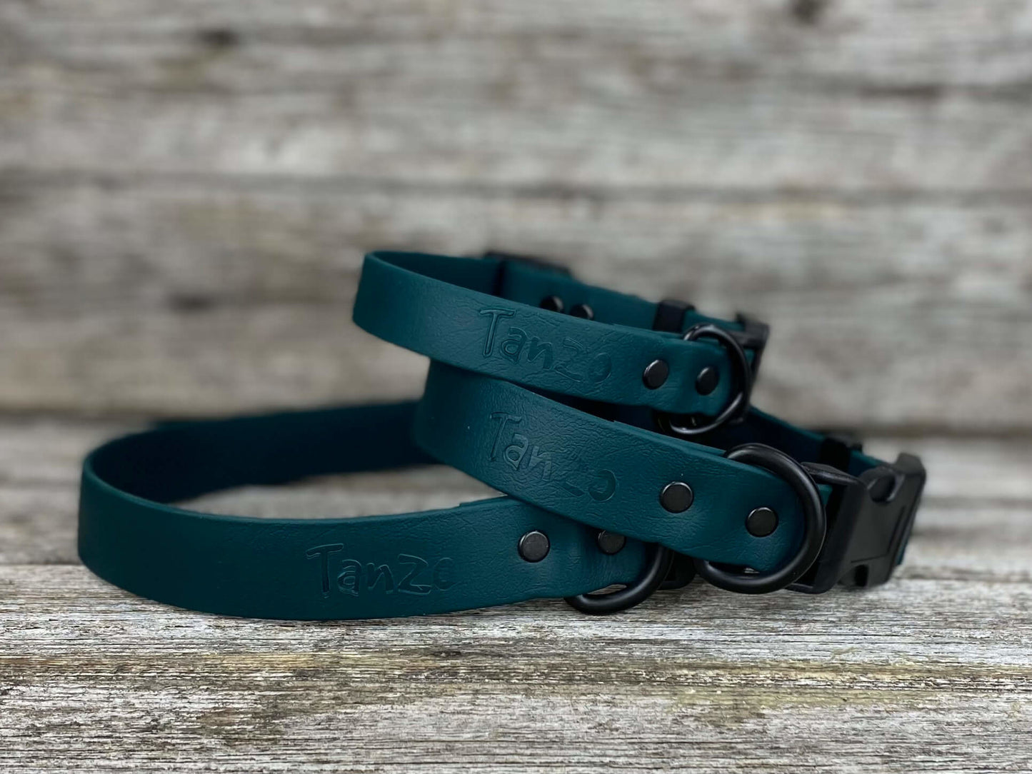 Tanzo Creations Biothane Collar Hunter Green Small 9.5 to 13 inches