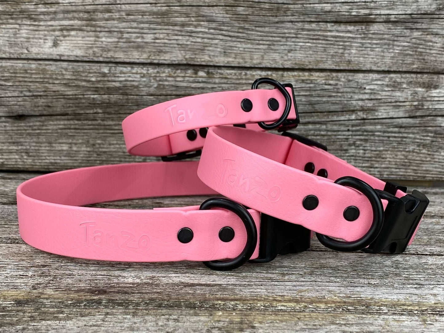 Tanzo Creations Biothane Collar Pale Pink Medium 11.5 to 16 inches