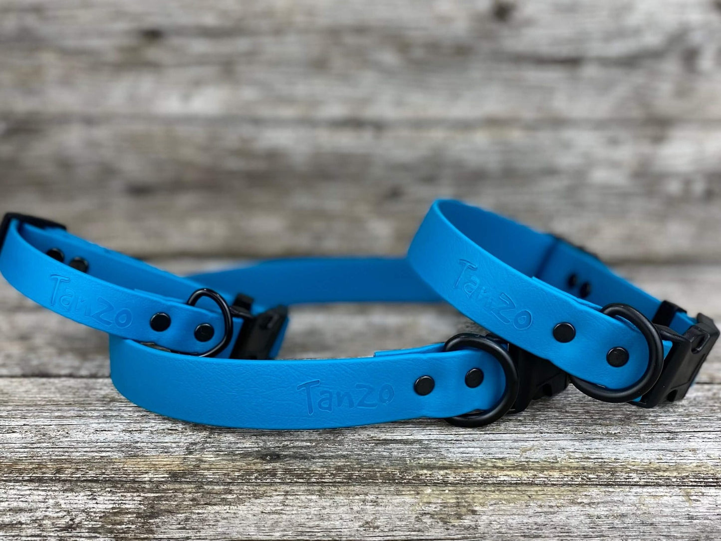 Tanzo Creations Biothane Turquoise Necklace Small 9.5 to 13 inches