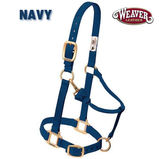 Weaver Original Adjustable 1 Inch Nylon Halter Royal Blue, Average