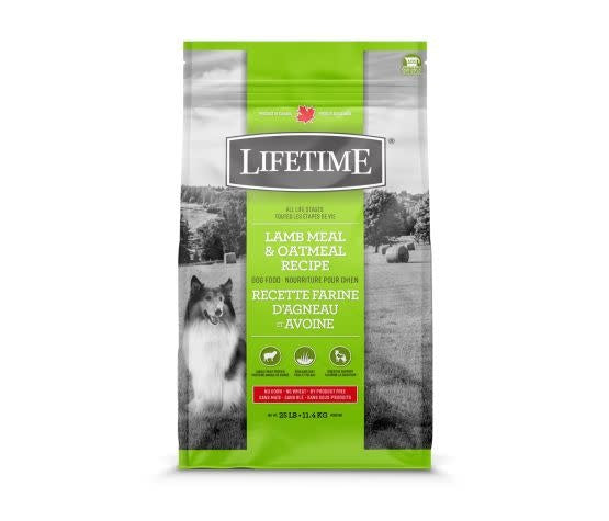 Lifetime Lamb & Oatmeal Dog Food 25 lbs