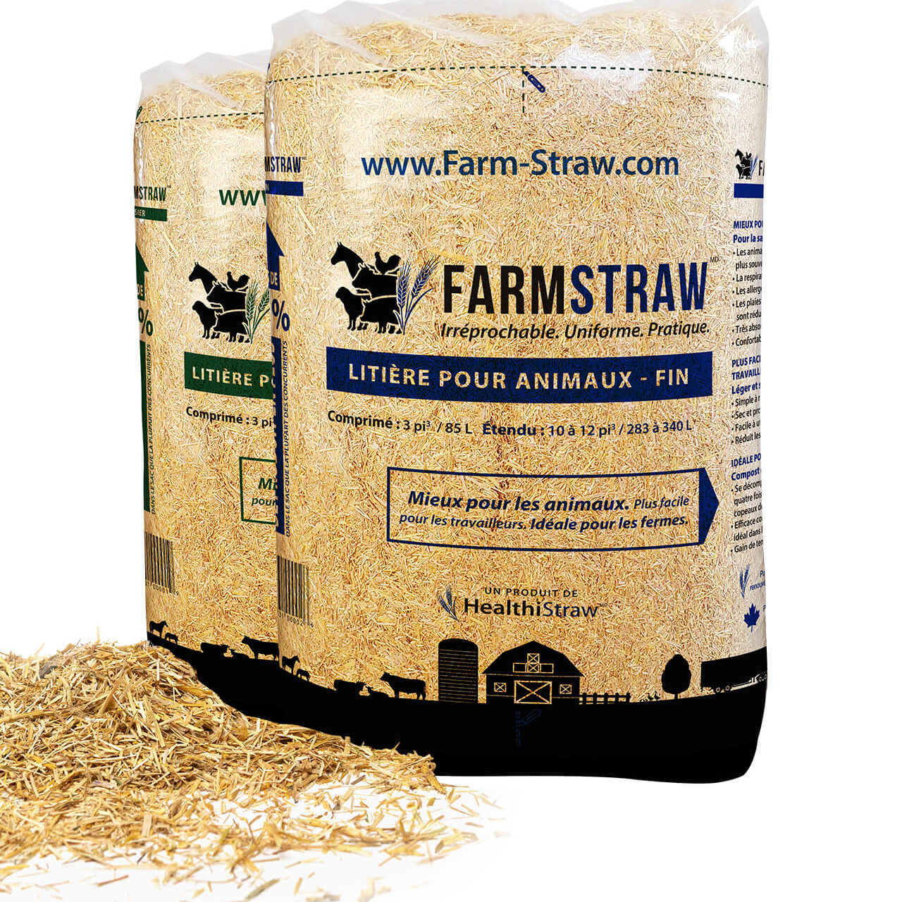 Paille FarmStraw 20 mm 3 Pi.Cu - Sabots et Museaux