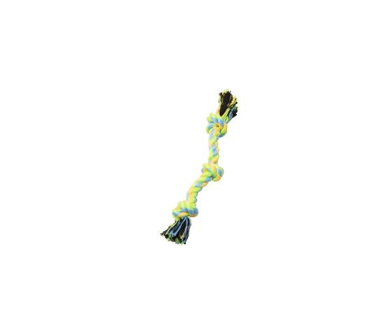 Bud'z Rope with 3 knots green and yellow 12 inches