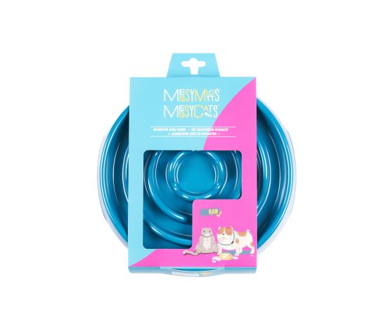 Messy Mutts Bol Ralentisseur Pour Chien Ou Chat Bleu