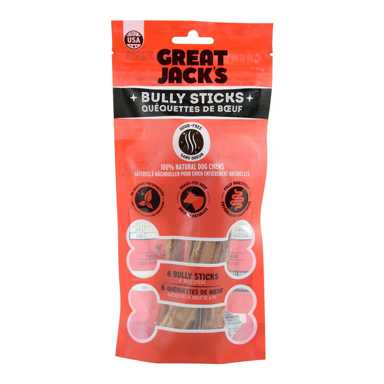 Great Jack's Beef Penis 6 Inch Pack of 6