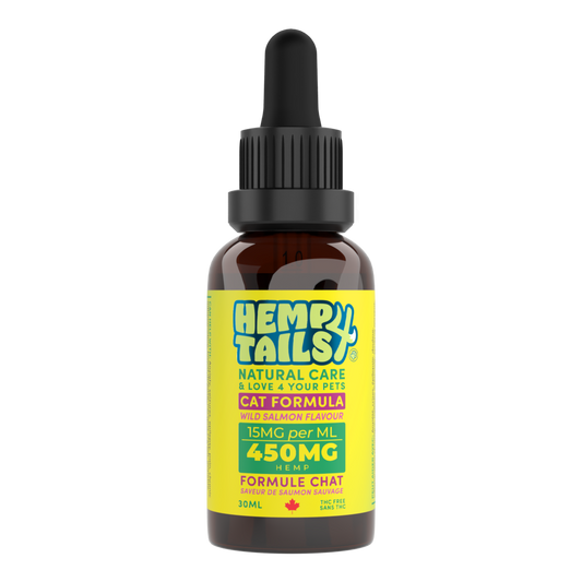 Hemp4Tails Huile de chanvre saumon pour chat 450 mg