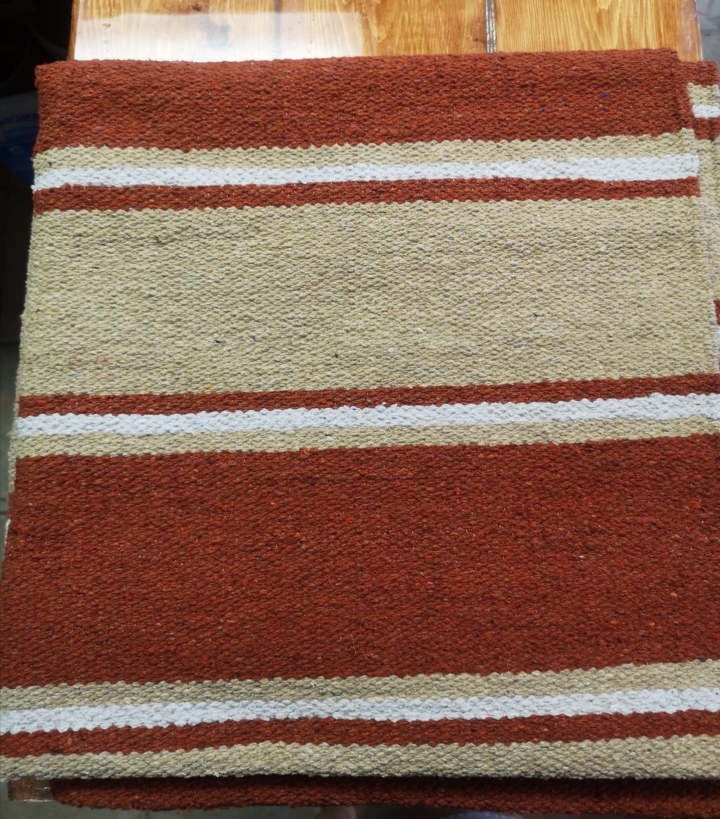 Navajo couverture de selle sable, rouille et blanc