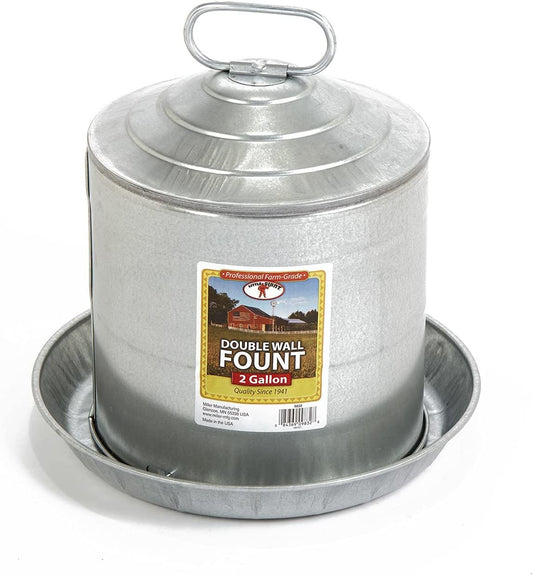 Little Giant 2 Gallon Metal Poultry Waterer