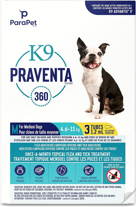 K9 Praventa 360 medium dog 3 tubes