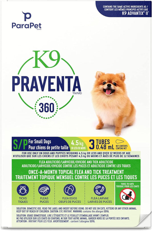 K9 Praventa 360 small dog 3 tubes