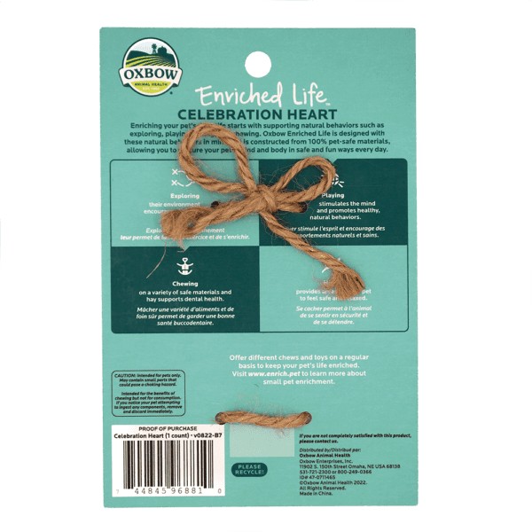Oxbow Celebration Heart Toy