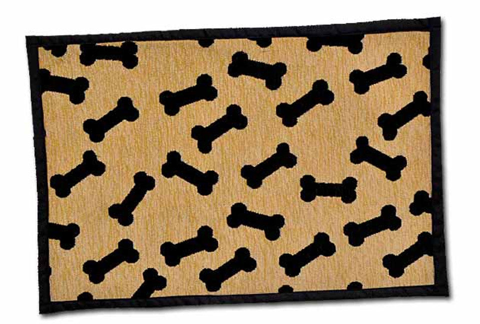 Beige dancing bone rug