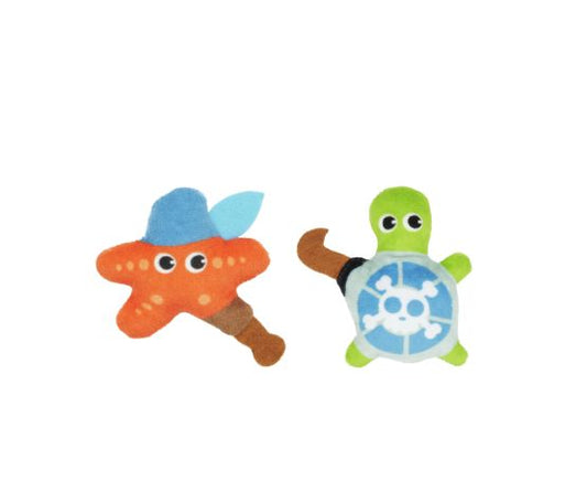 Bud'z Duo pirate étoilé & tortue avec herbe à chat