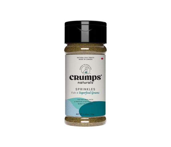 Crumps Naturals Gâteries Pour Chien, Flocons à Saupoudrer Poisson + Superaliment Vert