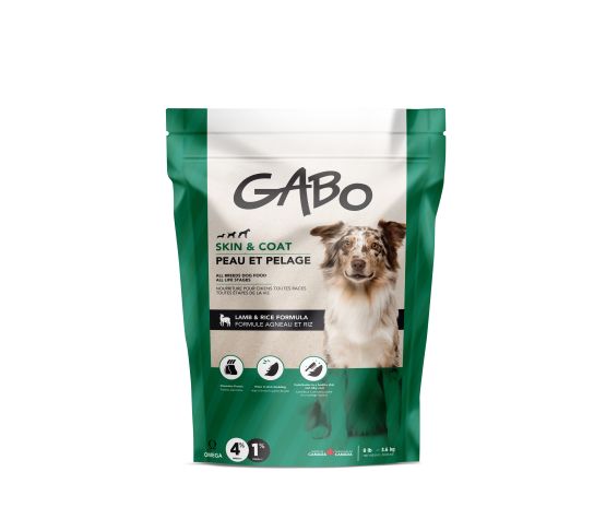 Gabo Nourriture Pour Chien & Chiot, Peau & Pelage, Agneau Et Riz 8lb