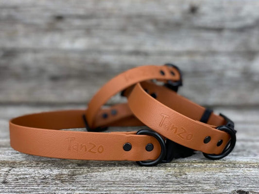 Tanzo Creations Biothane Necklace Caramel Small 9.5 to 13 inches