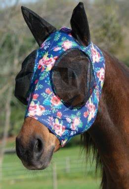 Weaver Floral Lycra Fly Mask, Small