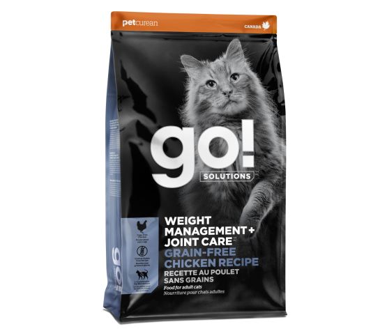 Go Contrôle du poids + articulations sans grains pour chat poulet 3 lbs