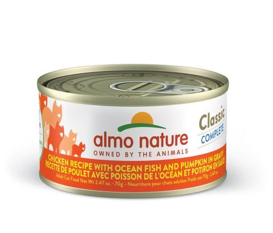 Almo Classic Complete Poulet avec poisson de l'océan et potiron en sauce 70 gr