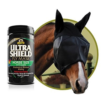 Ultrashield Masque à mouche cheval avec oreilles