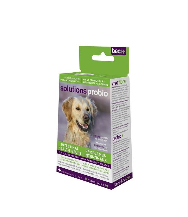 Baci + Solutions 2 en 1 probiotique pour chien - Sabots et Museaux