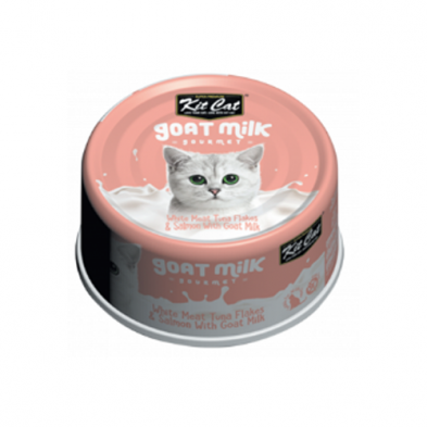 Kit cat au lait de chèvre, Thon & saumon 70 gr