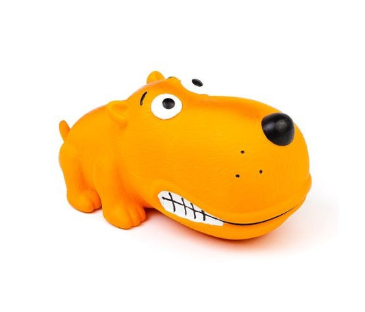 Squeaker gros museau chien jaune