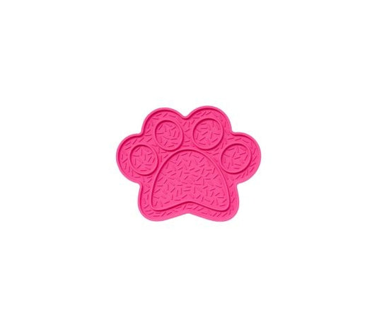 Dexypaws Tapis de léchage forme d'empreinte de patte rose