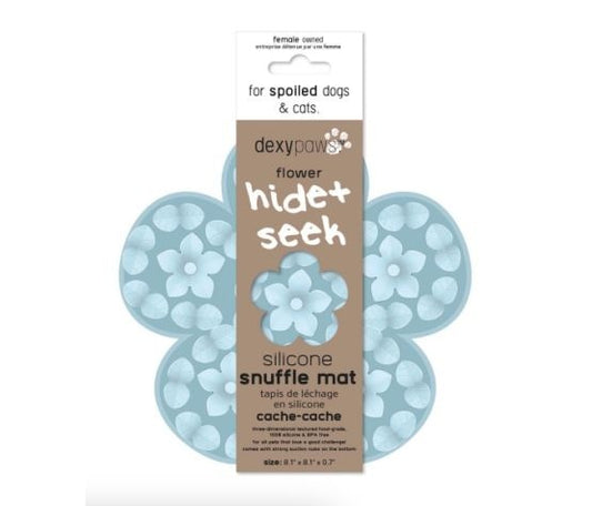 Dexypaws Blue Flower Hide and Seek Lick Mat