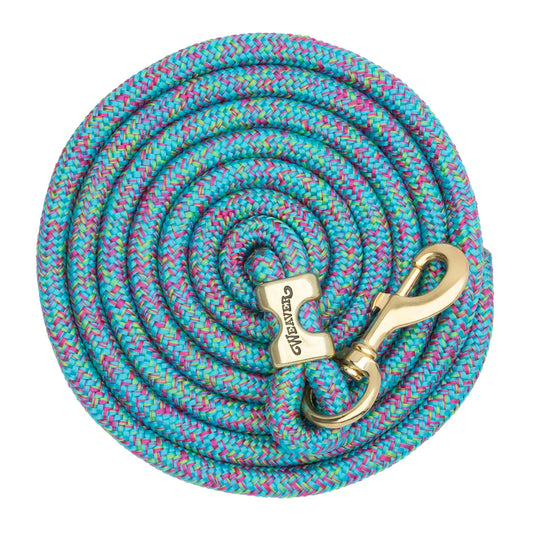 Weaver Laisse 10" brass 225 - Mosaïque Bleu Ciel/ Framboise/ Lime