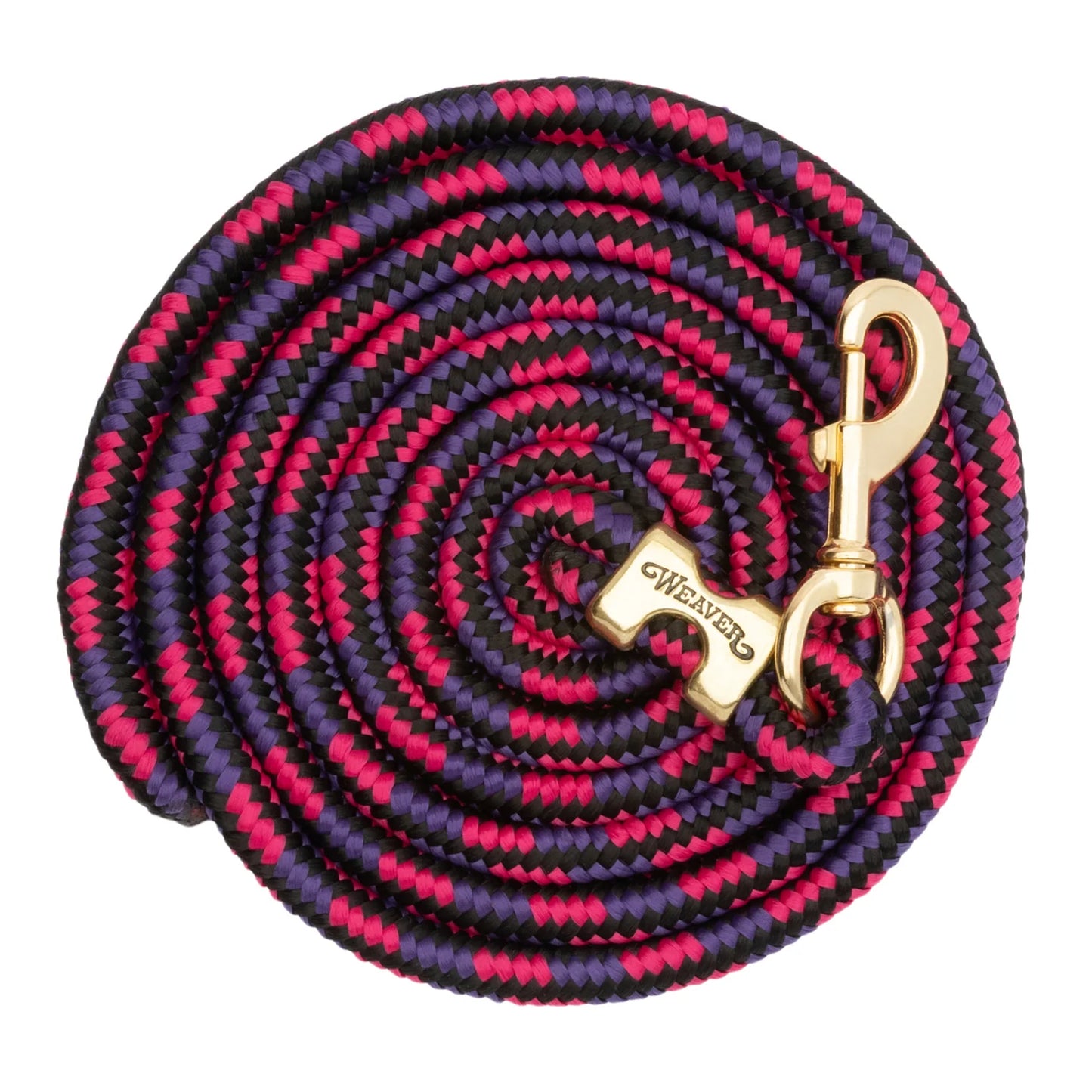 Weaver Laisse 10" Brass 225 Diamant - Noir/ Mauve/ Framboise