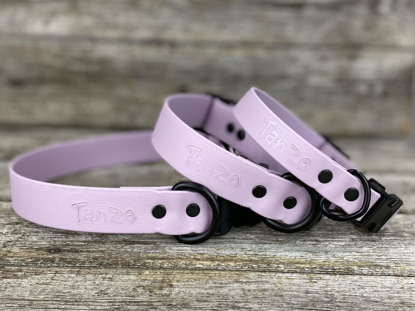 Tanzo Creations Biothane Lavender Collar Medium 11.5 to 16 inches