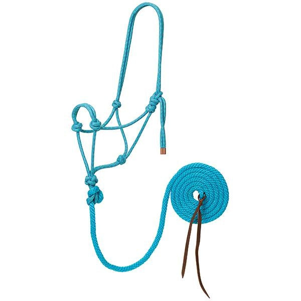 Weaver Rope Halter with Leash Hurricane Blue/Red/Navy