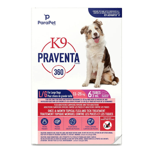 K9 Praventa 360 large dog 3 tubes