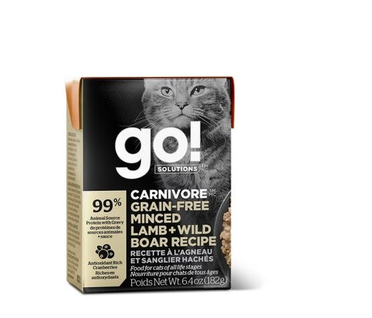 Go Carnivore Grain Free Lamb &amp; Wild Boar Cat Food 6.4 oz