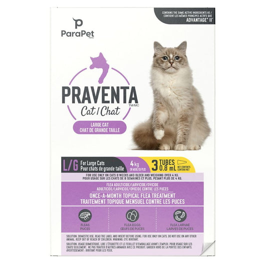 Praventa for cats 4kg + 3 tubes