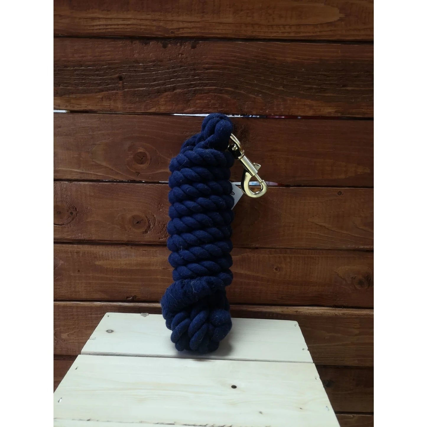 Mustang Navy Cotton Leash 10'